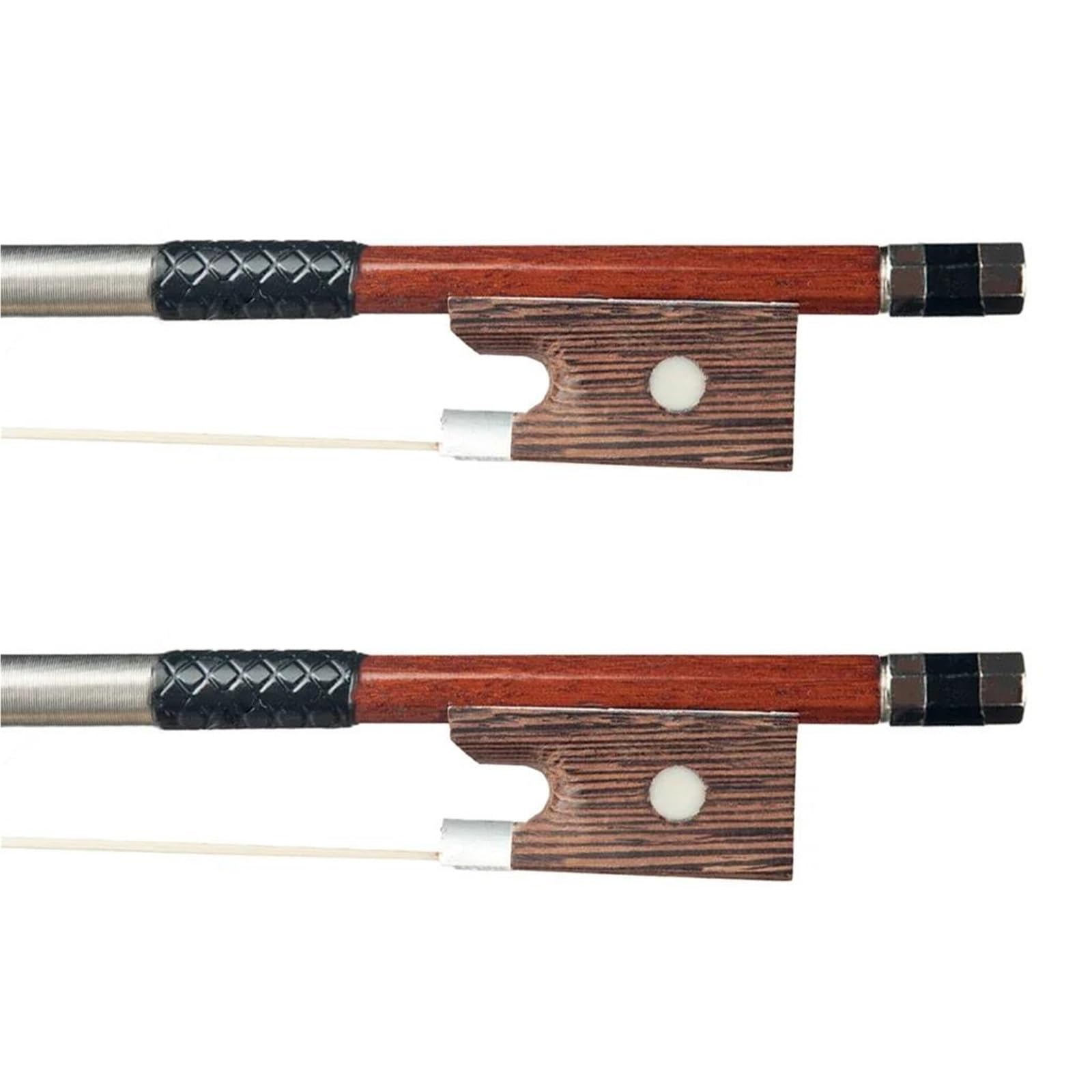 Geigenbogen Brasilholz Violine/Viola Bogenstock Reines Weißes Mongolei Rosshaar 4/4 Volle Größe 2 Stück/1 Los Professionelle Leistung(Type 1 062)