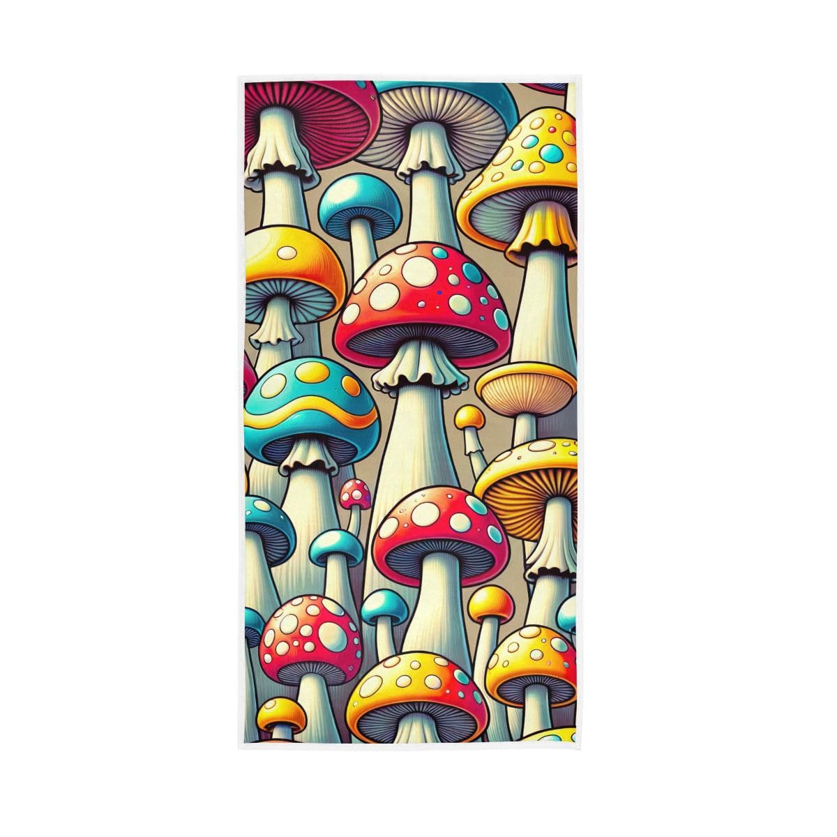 LSRCPD Cartoon Mushroom Hand Towel, Farmhouse Hand Towels Bathroom 15 x 30 Inches