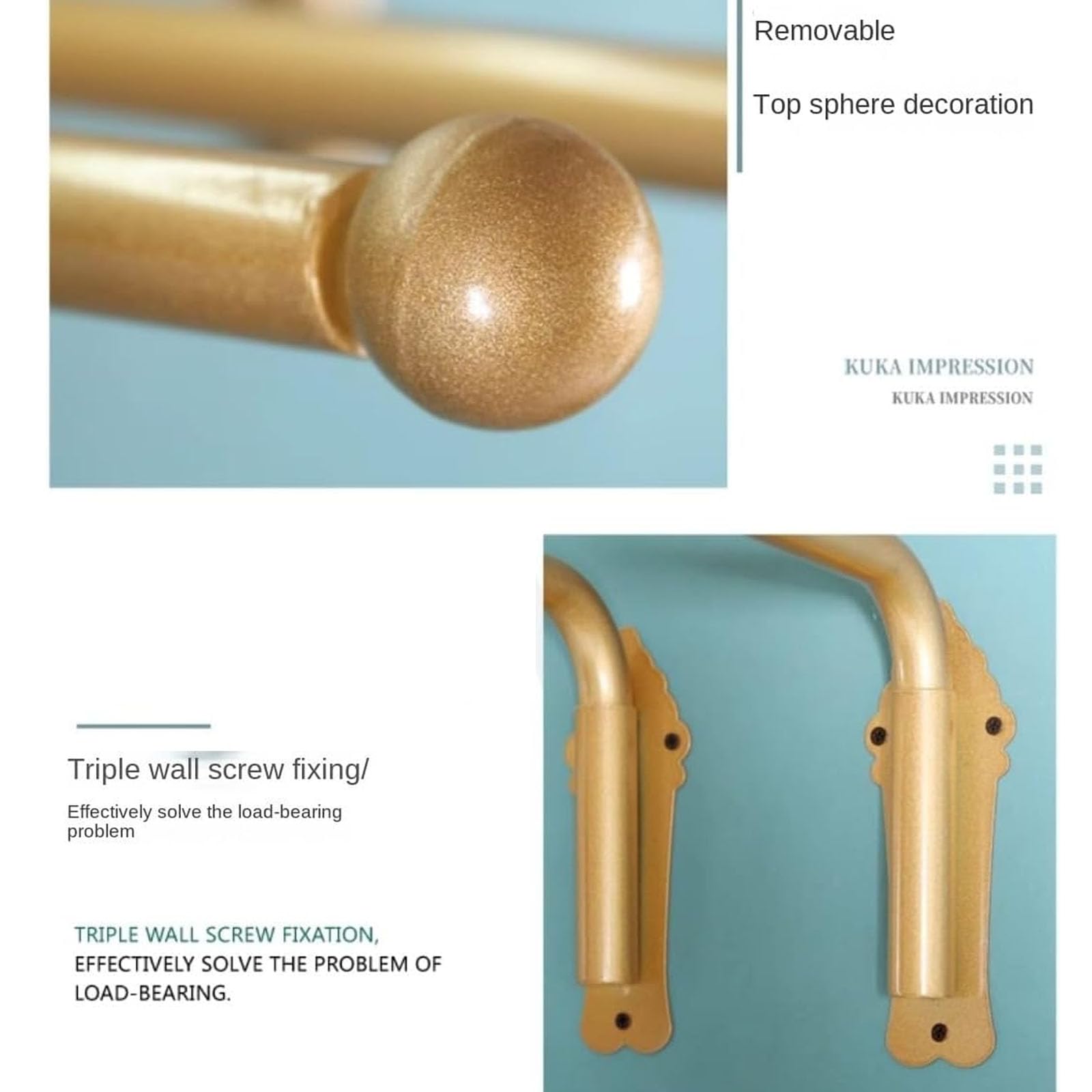 Tringles à Rideaux Noires pour fenêtres et Portes, 50 cm, Supports pour Demi-Rideaux, présentoirs latéraux pour la décoration intérieure, Solutions polyvalentes pour Habiller Vos fenêtres, d