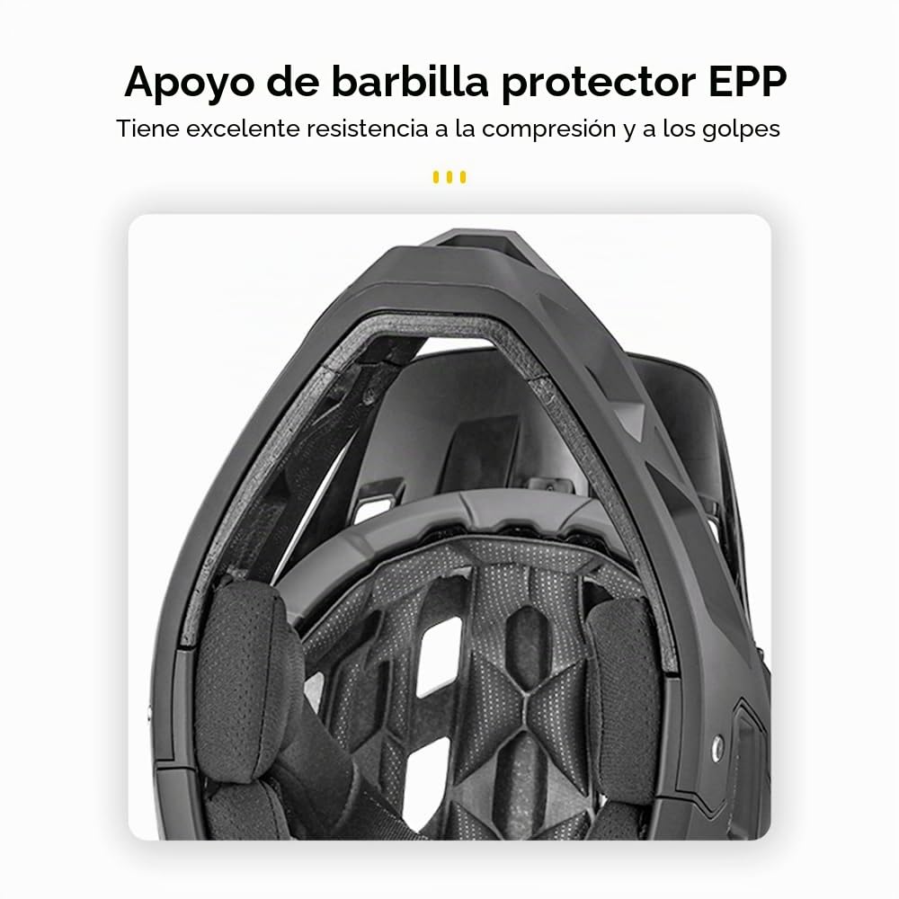 Lixada Casco Integral de Bicicleta de montaña para Adultos Racing Downhill MTB Casco para Hombres/Mujeres Casco de Bicicleta de montaña para Adultos de la Cabeza de 59-61 cm Casco de Bicicleta