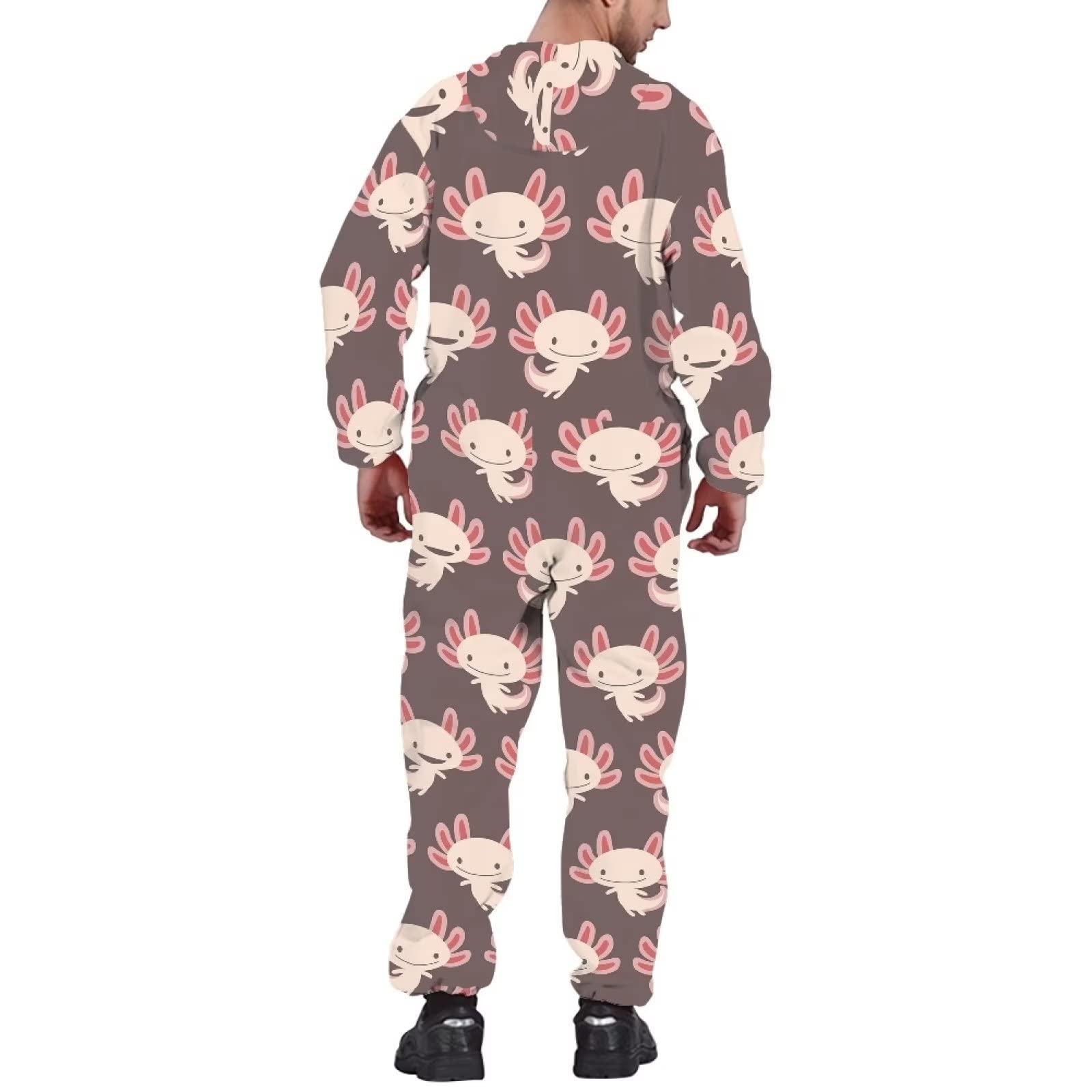 Set pigiama unisex per donna uomo manica lunga con cappuccio tuta con tasche zip up Activewear