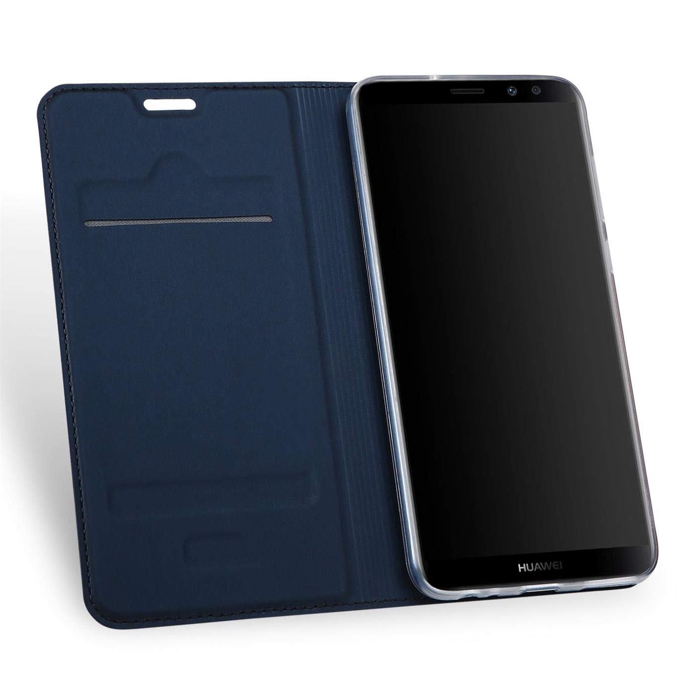 Cover Book In Pelle PU Per Huawei Mate 10 Lite - Semplice, Elegante E Con Supporto - Retro Blue - 6