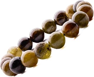 Plus Value Green Tourmaline Bracelet - Reiki Crystal Chakra Aura Healing for Men Women Unisex (Beads Size 10mm, Jute Bag) Price In India