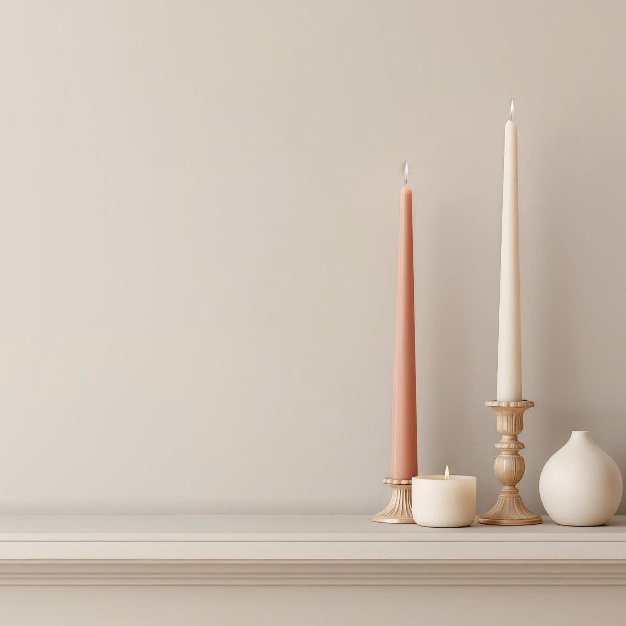 Candele affusolate – Miscela di soia e paraffina, candele da cena con lunga durata di 7 ore di combustione per case eleganti, candela in colori curati, regalo ideale per ospiti, spose ed organizzatori