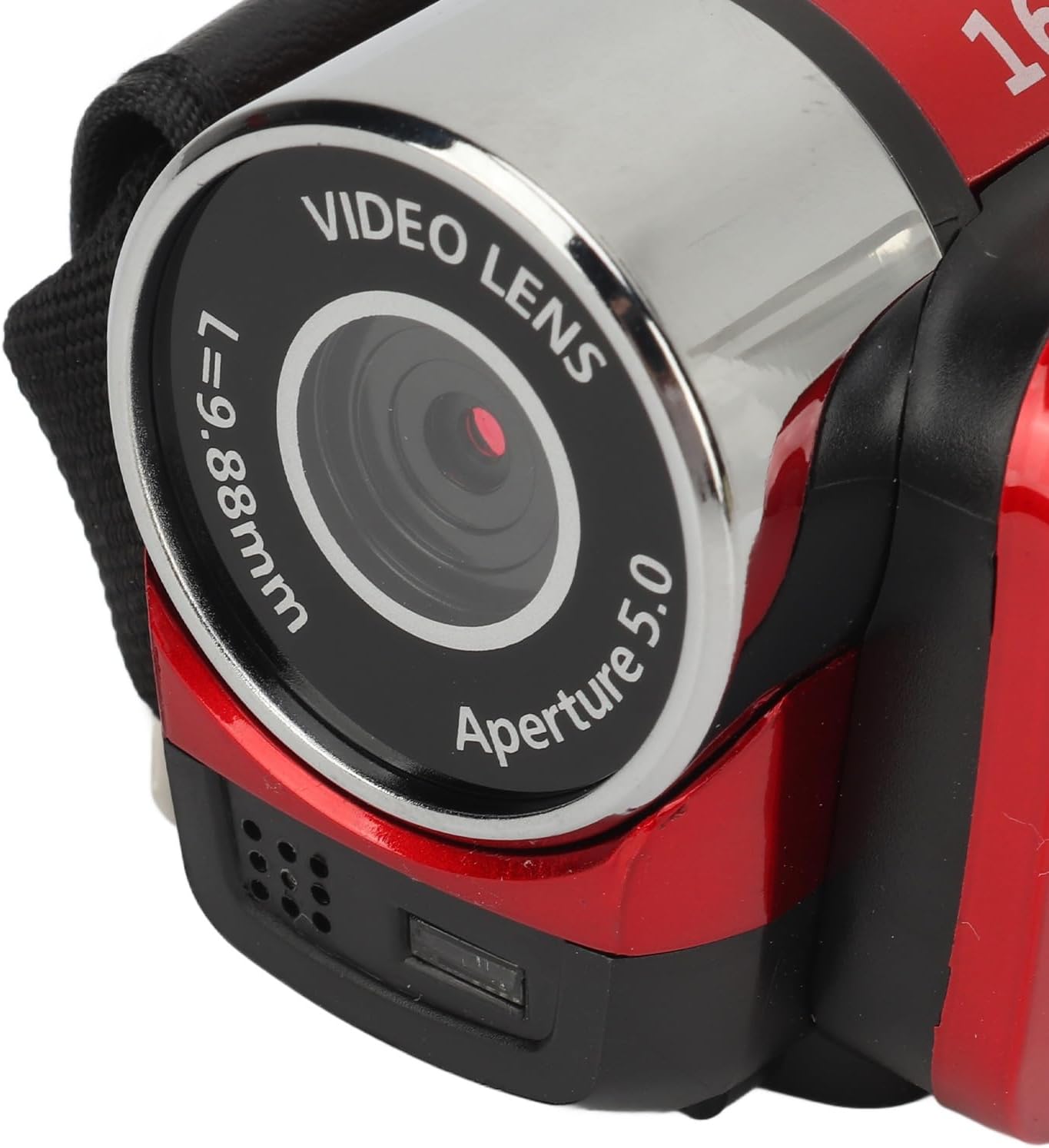 LIZEALUCKY Portable 1080P High Definition Digital Video Camera, 16MP DV Camera 16X Zoom HD Video 2.4inch Rotatable Screen Fill Light (Red)