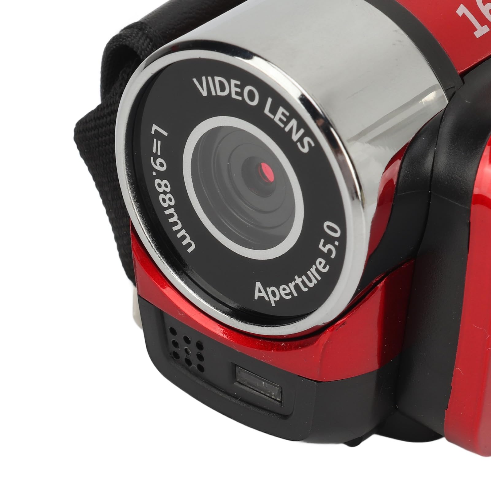 Cámara Digital KIMISS D90 con Luz de Relleno 1080P, 16MP, Pantalla Giratoria de 2,4 Pulgadas, Videocámara Grabadora de Vídeo HD con Zoom 16X (Rojo)