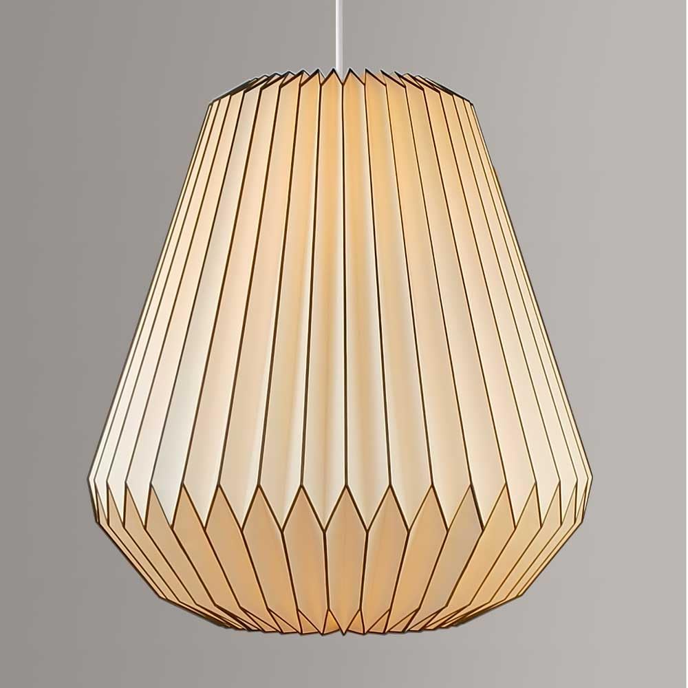 XL Pinstripe Pendant Bomb Origami Paper Lampshade