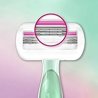 Vista 5 de BIC Soleil Sensitive - Maquinilla de afeitar desechable para mujer, triple hoja, cuenta de 3 maquinillas de afeitar, con aloe vera para un afeitado