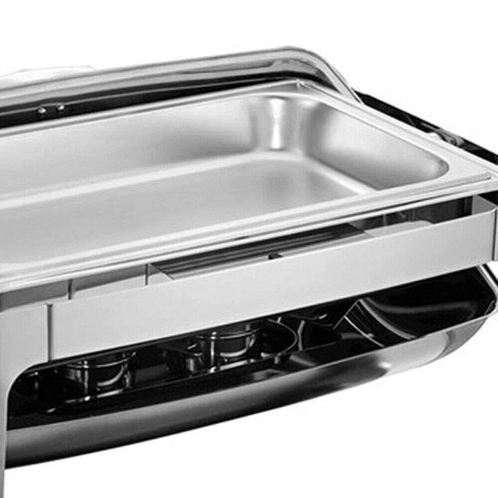 Chafing Dish - Scaldavivande scaldavivande per buffet chafing Dish, in acciaio INOX, per catering, buffet e feste