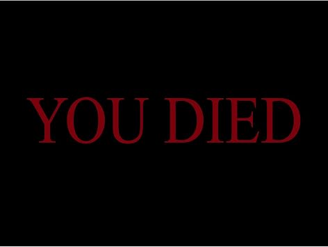 Artery8 Quote You Died Souls Video Game Over Hard Extra Large XL Wall Art Poster Print