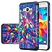 Galaxy Grand Prime Case, Samsung Galaxy Go Prime [Shock Absorption / Impact Resistant] Hybrid Dual Layer Armor Defender Protective Case Cover for Galaxy Grand Prime, Rainbow Flower