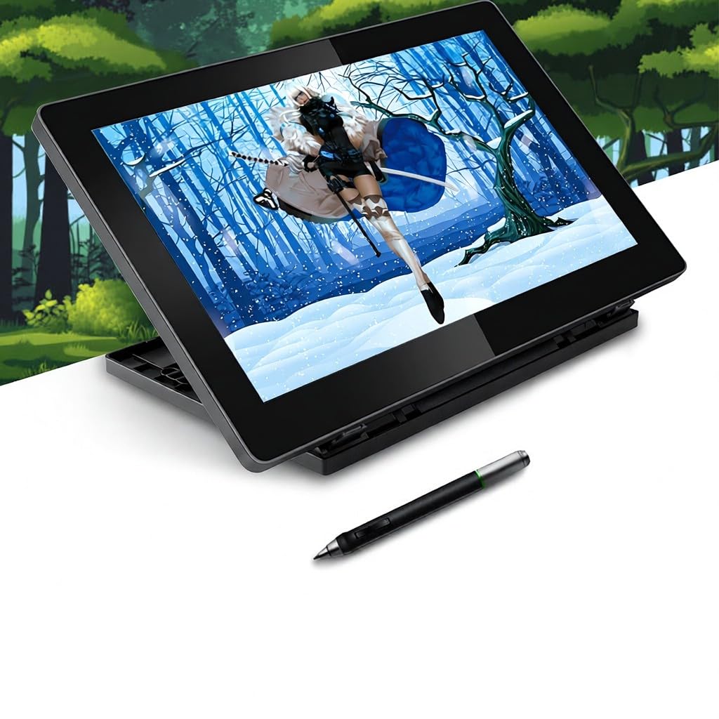 BT-16HDK Portable Graphics Drawing Tablet Display with H-IPS LCD 8192 Pressure Level Passive Technology USB-Powered Low Consumption Interactive Stylus Pen