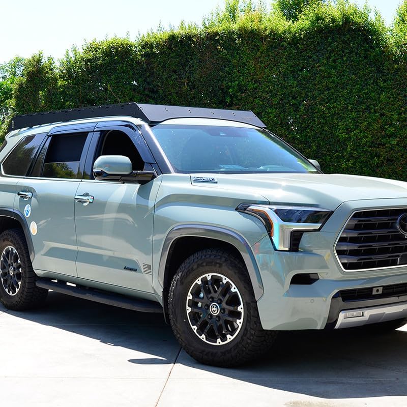 WellVisors Window Visors Wind Deflectors Compatible with Toyota Sequoia 2023-2026 Premium Series Rain Guards 3-847TY075