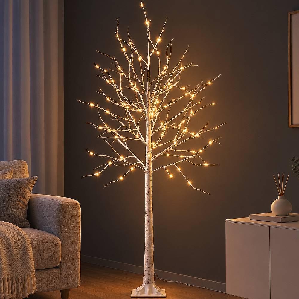 Amazon.co.jp: ブランチツリー 180cm 白樺 LED クリスマスツリー 北欧