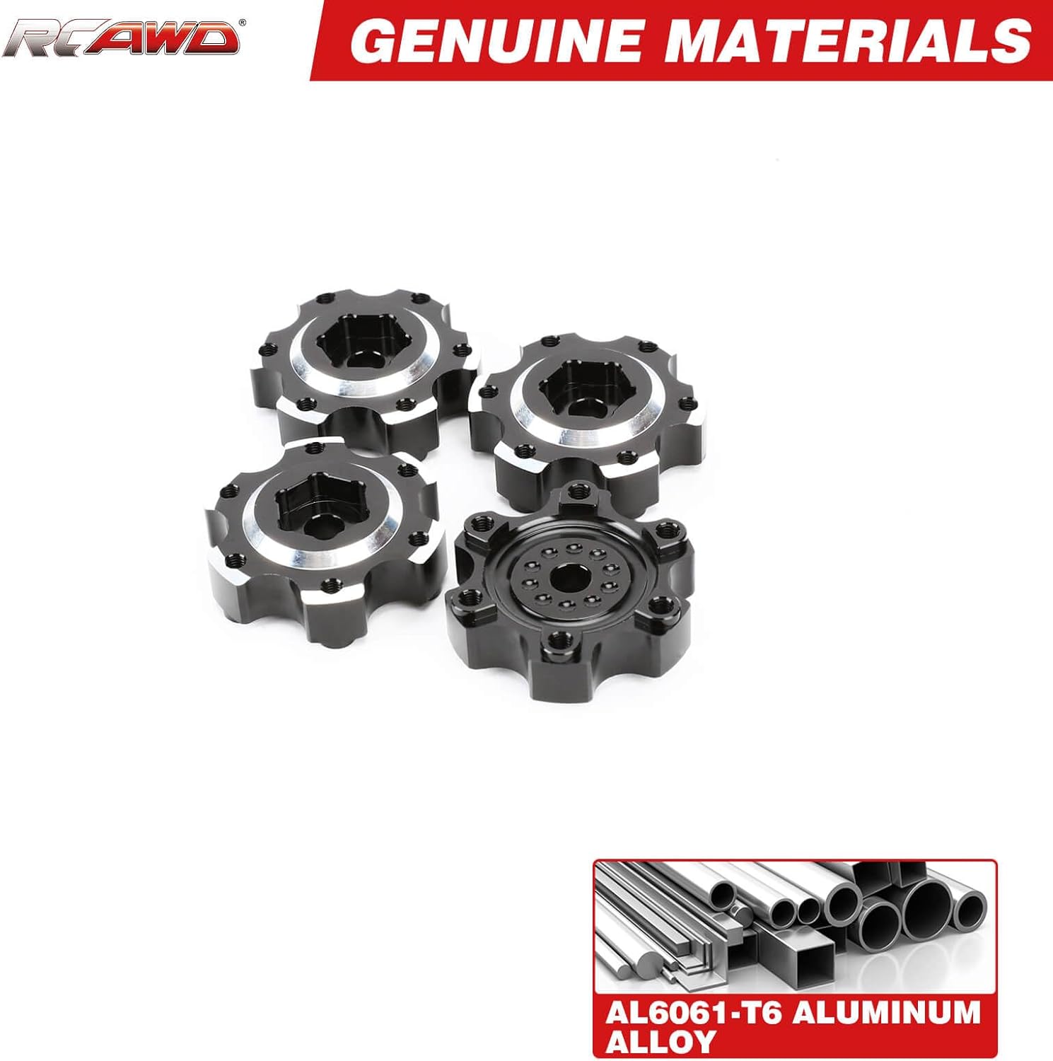 RCAWD for Pro-Line 1/10 6x30 to 12mm Aluminum Wheel Hex Adapters (Narrow) Upgrades Parts #PRO633700