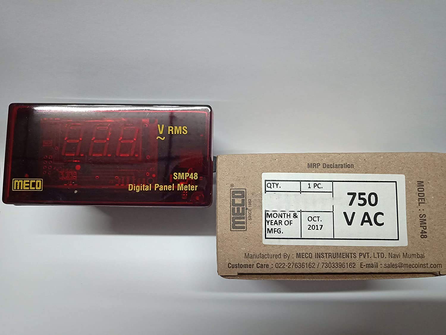 MECO 4 Digit Programmable Panel Meter 0-750V Model: SMP48-AC-image-22