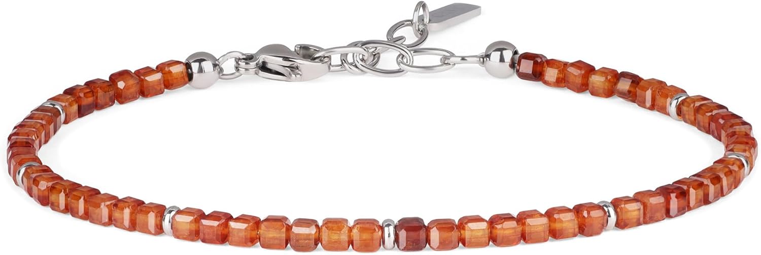 GAVU Beaded Bracelet for Women, Square Gemstone Crystal Bracelet for Women 3mm