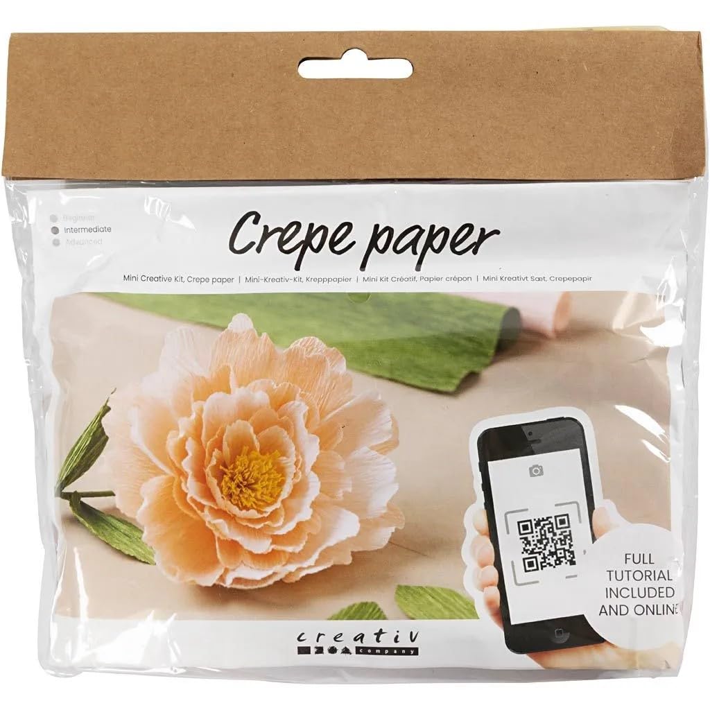 Crafty Capers Crepe Peony Craft Kit | Paper Flower Making | Makes 1