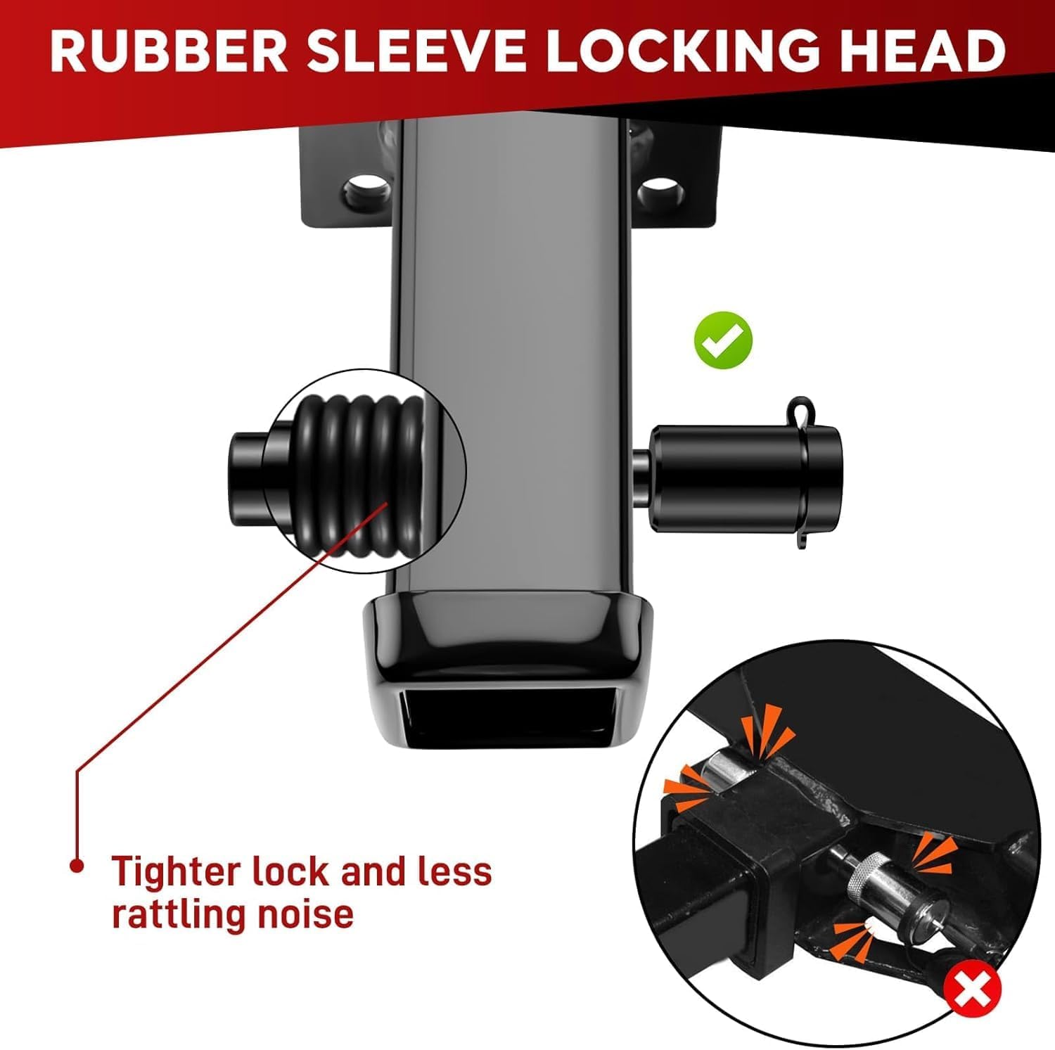 BOYISEN Trailer Hitch Pin Lock 3" Hitches(Pack of 2) and 5th Wheel King Pin Lock 3 Keys Yellow(Pack of 1)