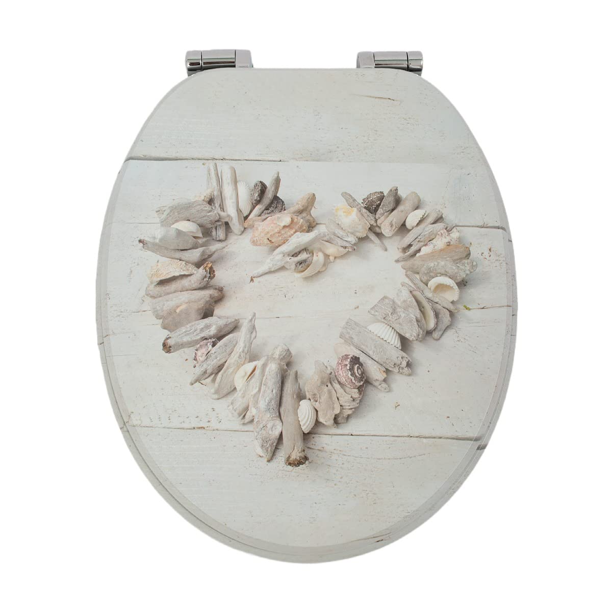 SINOBATH,Sedile WC - Copriwater Universale di alta qualità in legno, tanti motivi colorati, seduta comoda, facile da montare con istruzioni di montaggio