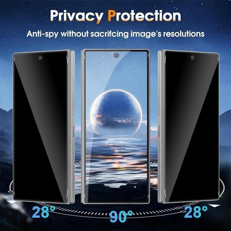 Image of WonRia Pack 1- Privacy Tempered Guard for Samsung Z Fold 6 5G | 9H Screen Guard Protector | Anti-Spy | Case Friendly - Installation Kit
