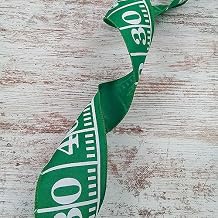RG Ribbon Green Football Field Marker Wired Ribbon, 2.5" Inches x 10 Yards for Bows, Wreaths, Floral Arrangements, Crafts, Gift Wrap, Sports Decorcations