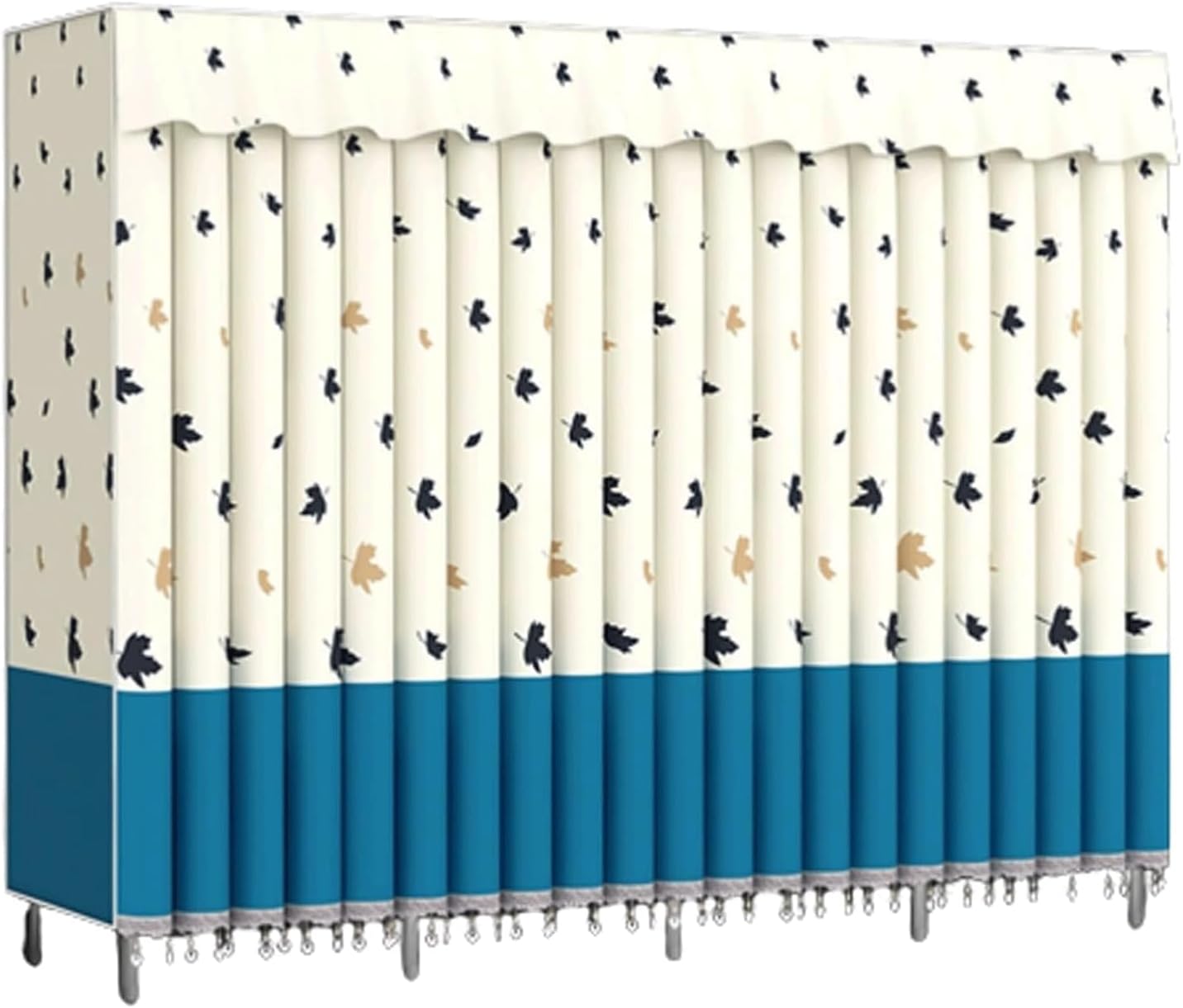 Portable Closet Portable Closet Fabric Wardrobe Detachable Closets Steel Closets for Bedroom Hanging 130/140/168/90cm Light Clothes Closet Spacious