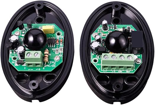 NUOBESTY Alarm Motion Sensor Siren Beam Detector Security Alert Indoor Outdoor Rain Cover Beam Sensor Pair