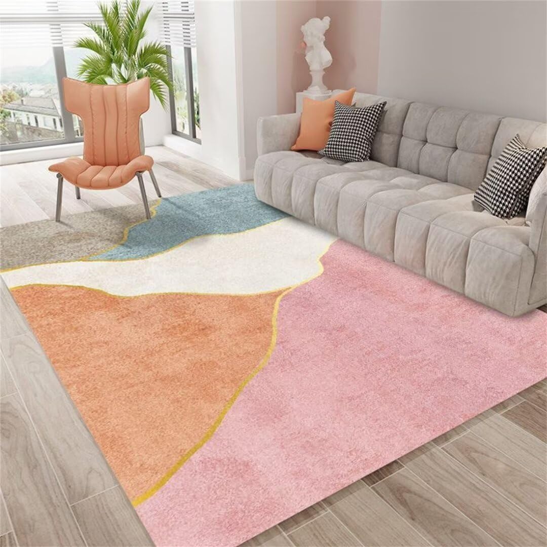 Tapis Lavable 160x230 rose pour en finir avec les taches de salon