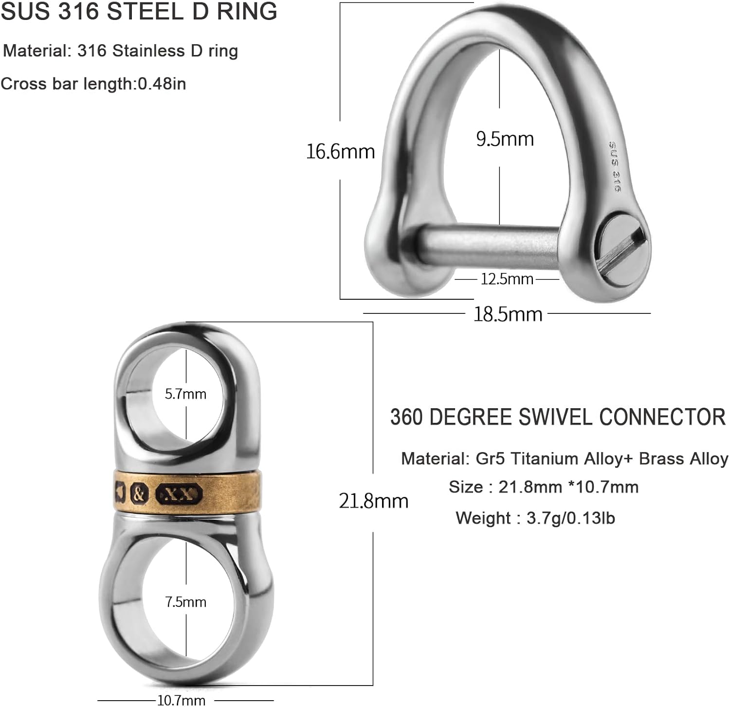360°Rotatable Key Chain Rings for Keys, DIY Crafts Jewelry Accessories
