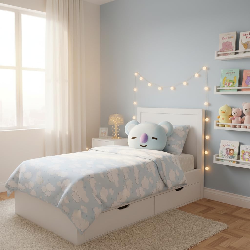 MINISO BT21 KOYA Head-Shaped Plush Pillow 16 Inch | Soft Character Cushion Toy 2