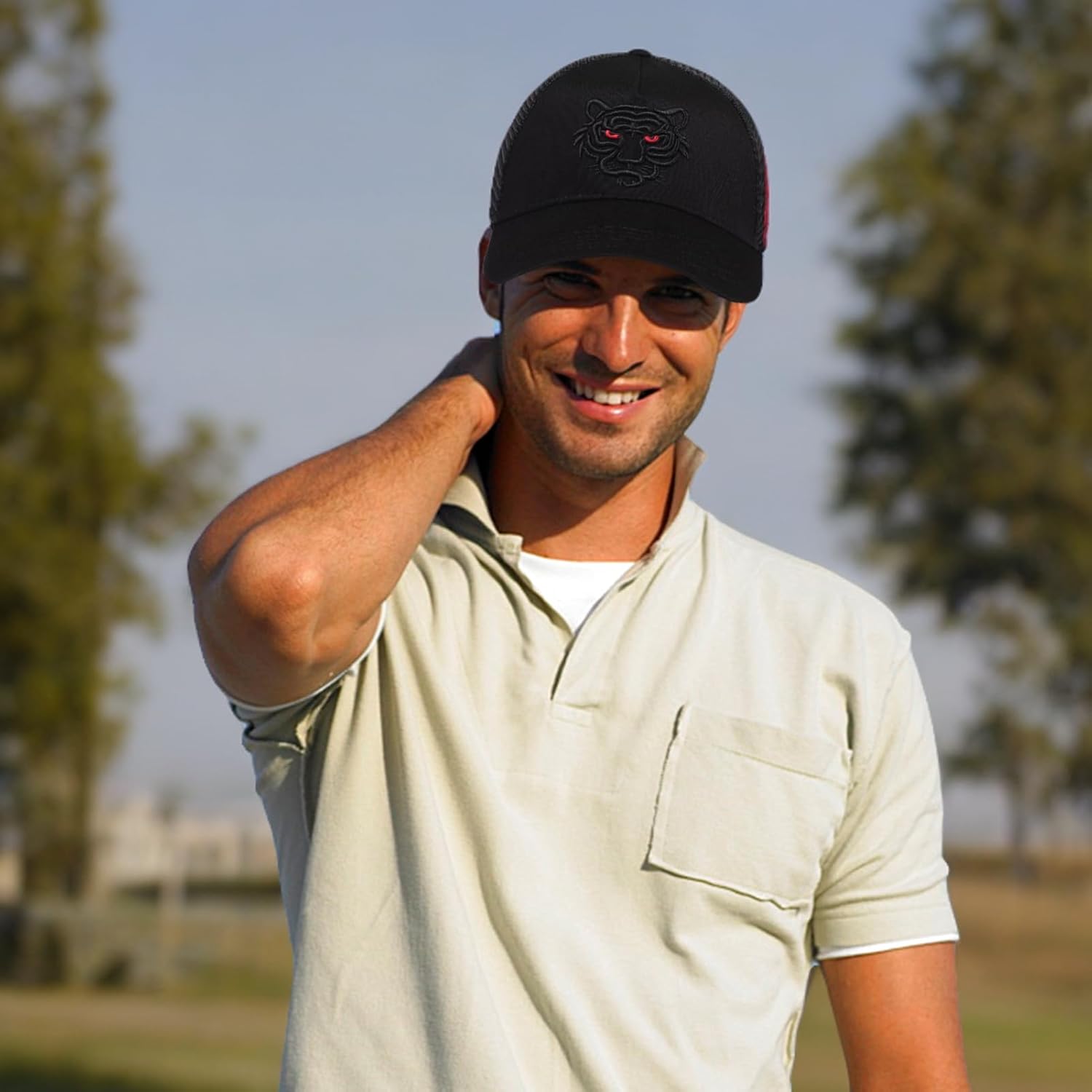 Tiger Hat Embroidered Dad Baseball Cap Sports Trucker Hats for Women Men Couple Cool Hip Hop Snapback Hats - Image 8