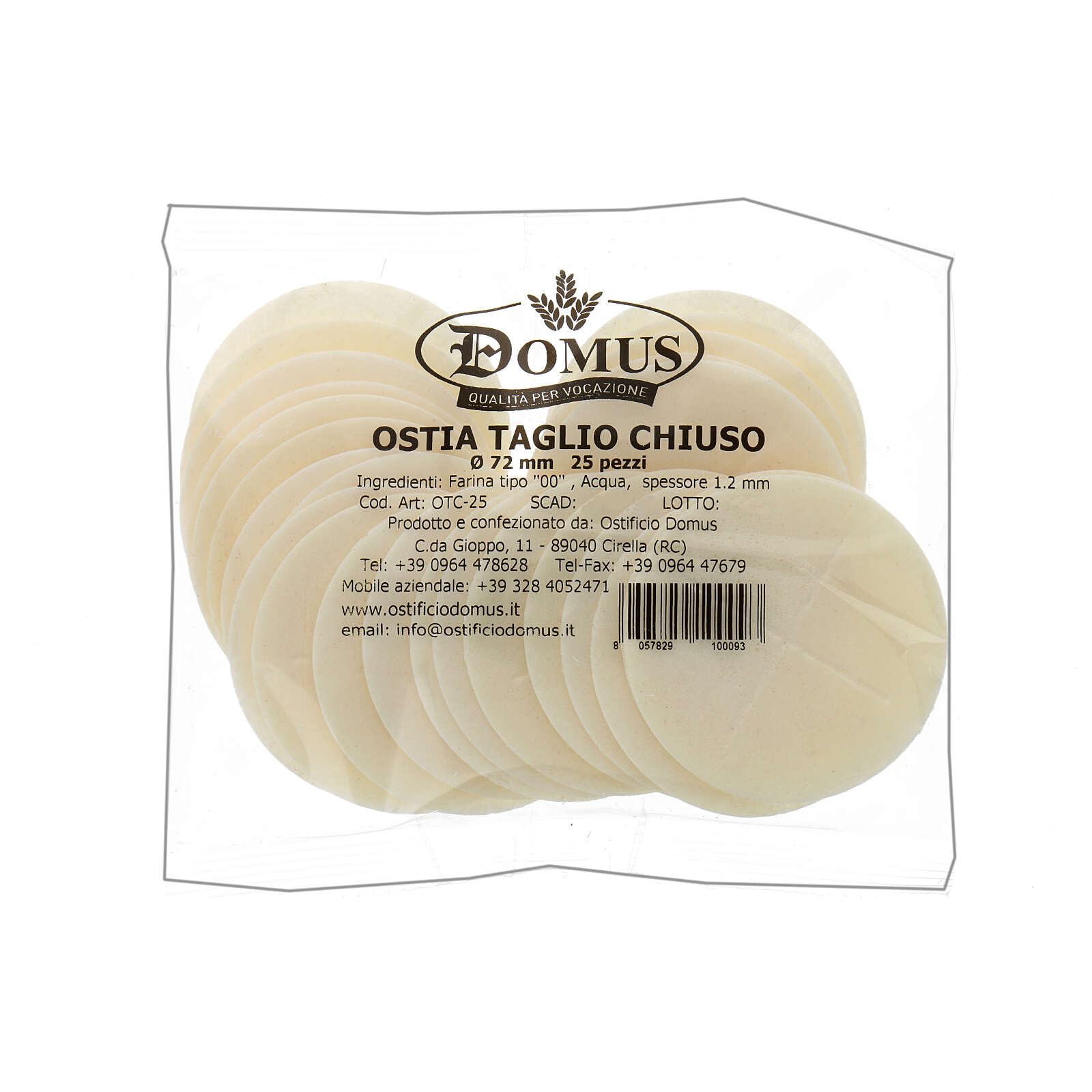 Holyart Ostia 7 cm taglio chiuso 25pz