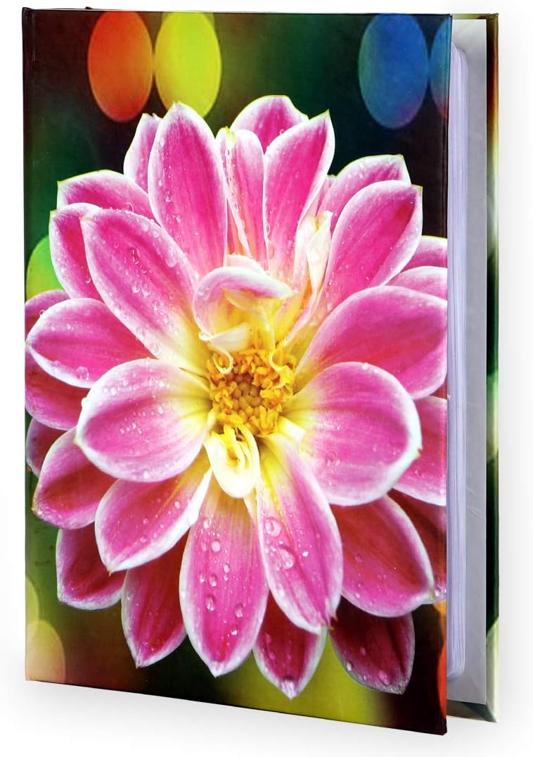 Sehaz Artworks Photo Album | Album for Photos Collection | Photo Album Book 5x7 Holds 72 Photos Pink Flower
