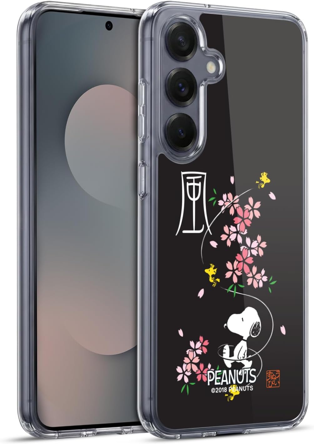 Head Case Designs Officially Licensed Peanuts Cherry Blossoms Oriental Snoopy Gel Case [Military Grade Protection] Compatible with Samsung Galaxy S25+ and Compatible with MagSafe