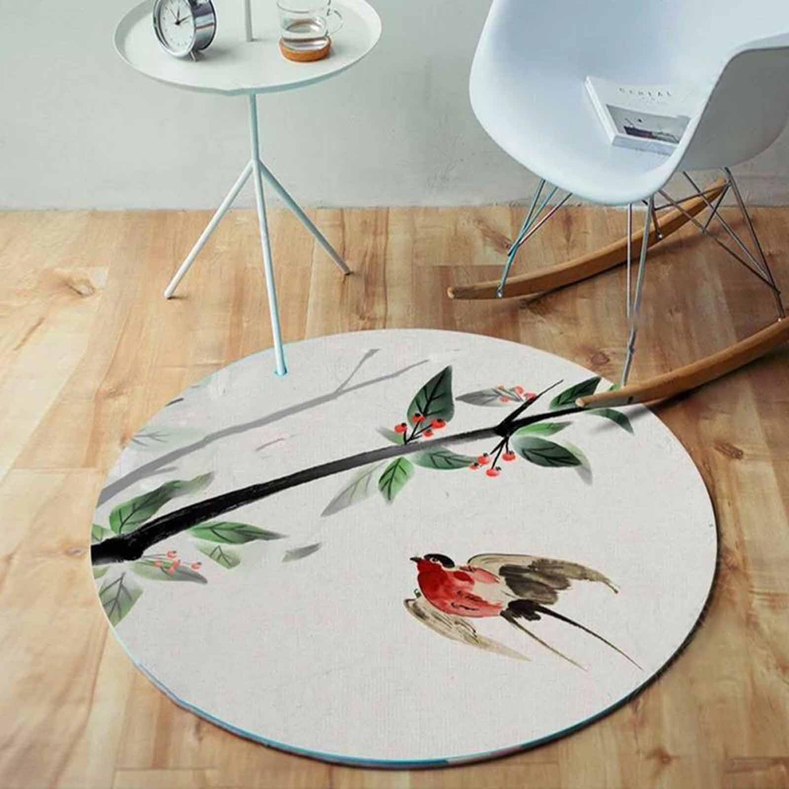 Tapis orientaux Ronds pour Chambre à Coucher Gris Rouge Vert 60cm 80cm 100cm 120cm 140cm 160cm 180cm 200cm Petit Tapis Extra Large Salon d'enfant