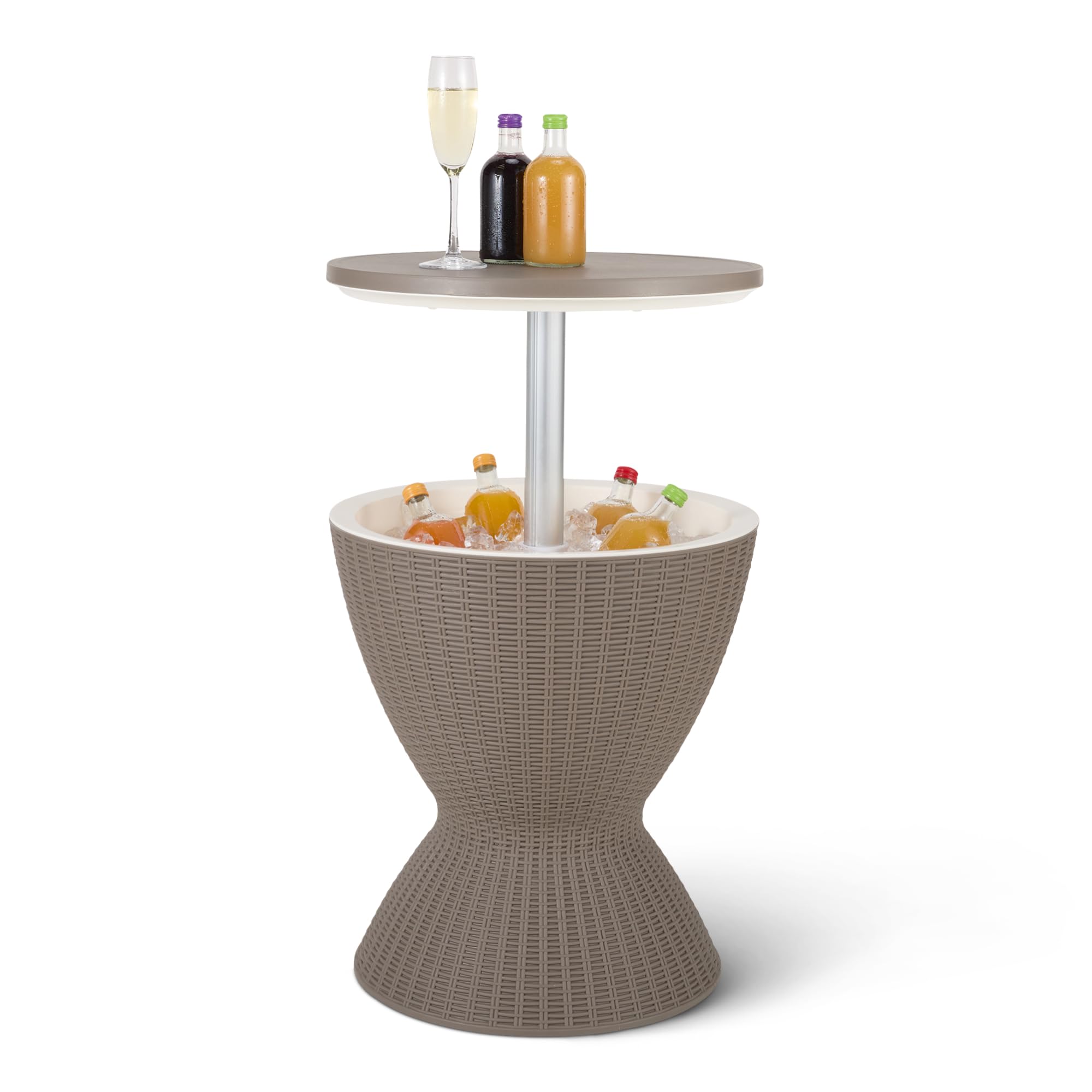Amazon Basics Patio Bar Table with 8 Gallon Cooler