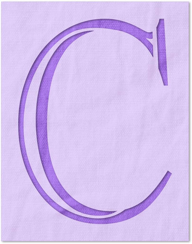 Stencil Stop Letter C Stencil - Reusable for DIY Projects, Painting, Drawing, Crafts - 14 Mil Mylar Plastic (6.75 x 9 inches)