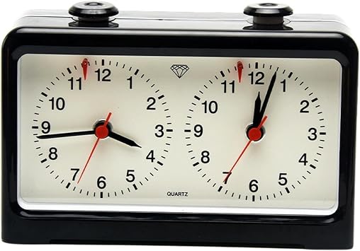 Chess Clock Digital Chess Timer w/Quartz Movement for BoardGame Players Count Up/Down Timer, International-Chess Tournament Analog Chess-Clock Timers Go Clock Easy Operate