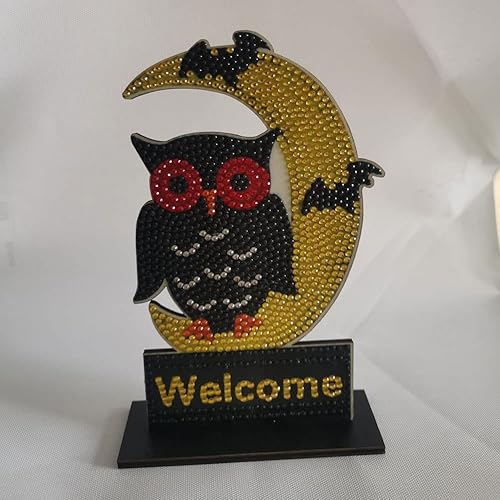 Miniatura 5 de Orgone Kit de adornos de escritorio de pintura de diamante de muñeco de nieve de Navidad, decoración de mesa, arte de mosaico, decoración de mesa