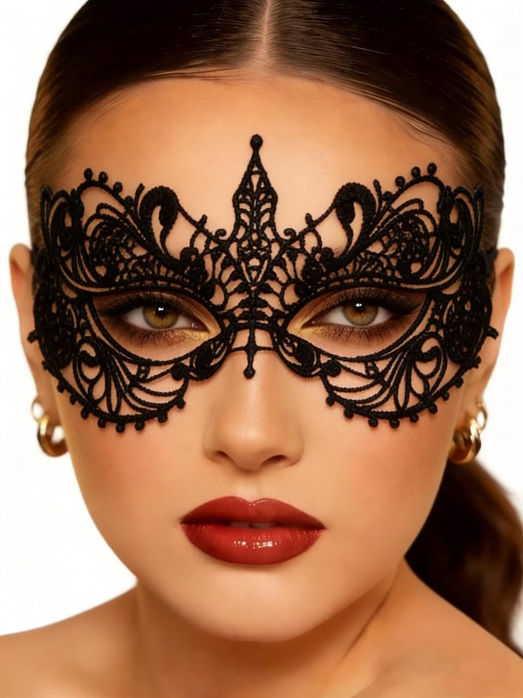 Tgirls Masquerade Lace Mask Women Black Lace Masks Costume Party Proms Face Mask Halloween Eye Mask
