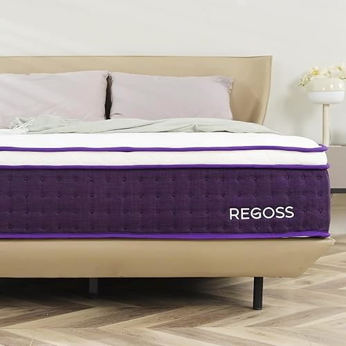 Full Size Mattress,12 inch Medium Firm Hybrid Bed Mattresses,Full Mattress in a Box with High Density Foam and Independent Pocket Springs Provide Sleep Support&Pressure Relief,CertiPUR-US,Purple