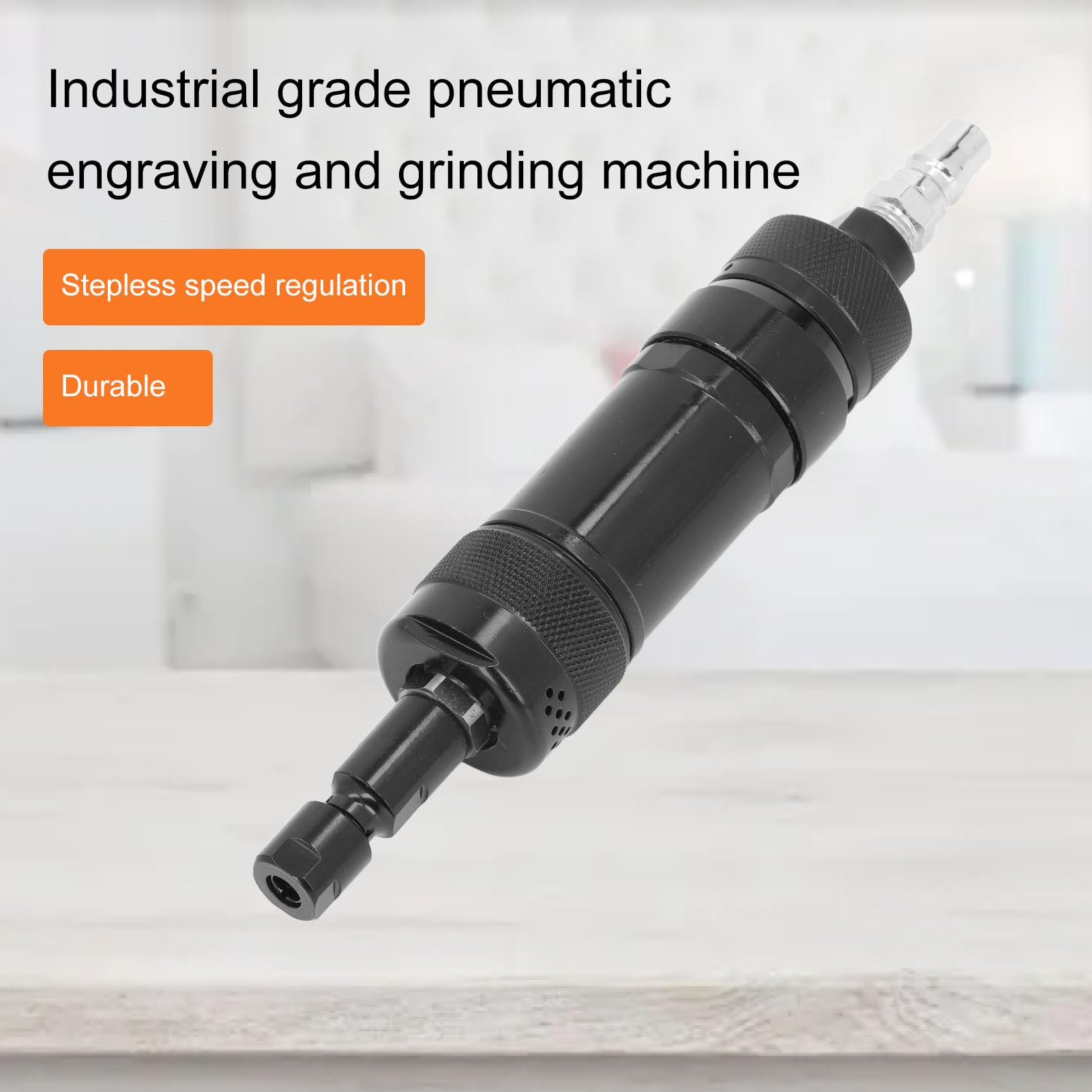 Air Die Grinder, Mini Air Die Grinder 18000RPM Pneumatic Alloy Steel Firm Clamping Integrated Chuck with 2 Wrenches for Industrial Use