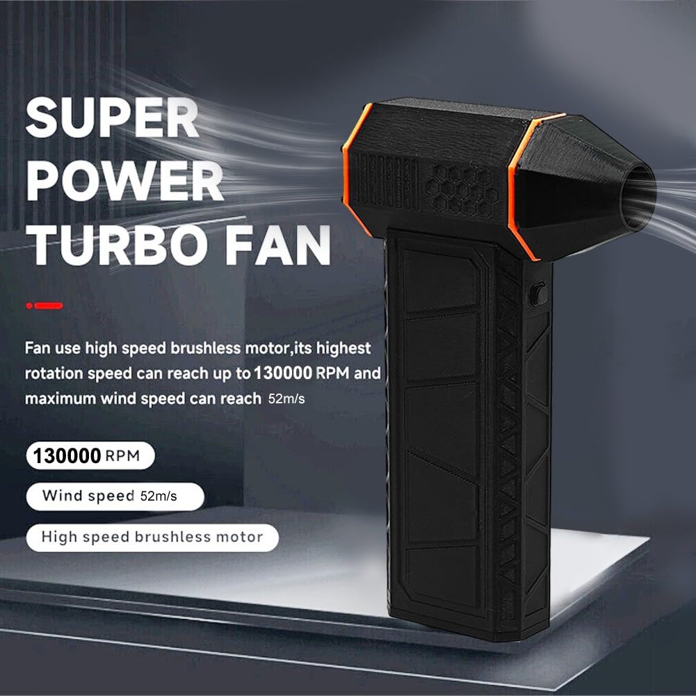 Soffiatore elettrico ad aria compressa da 130000 giri/min, con batteria da 3000 mAh, per la ricarica di tastiere, fotocamere e letti gonfiabili