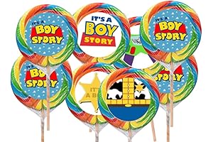 Its A BOY Story Themed Swirl Lollipop Perfect for Baby Showers and Parties