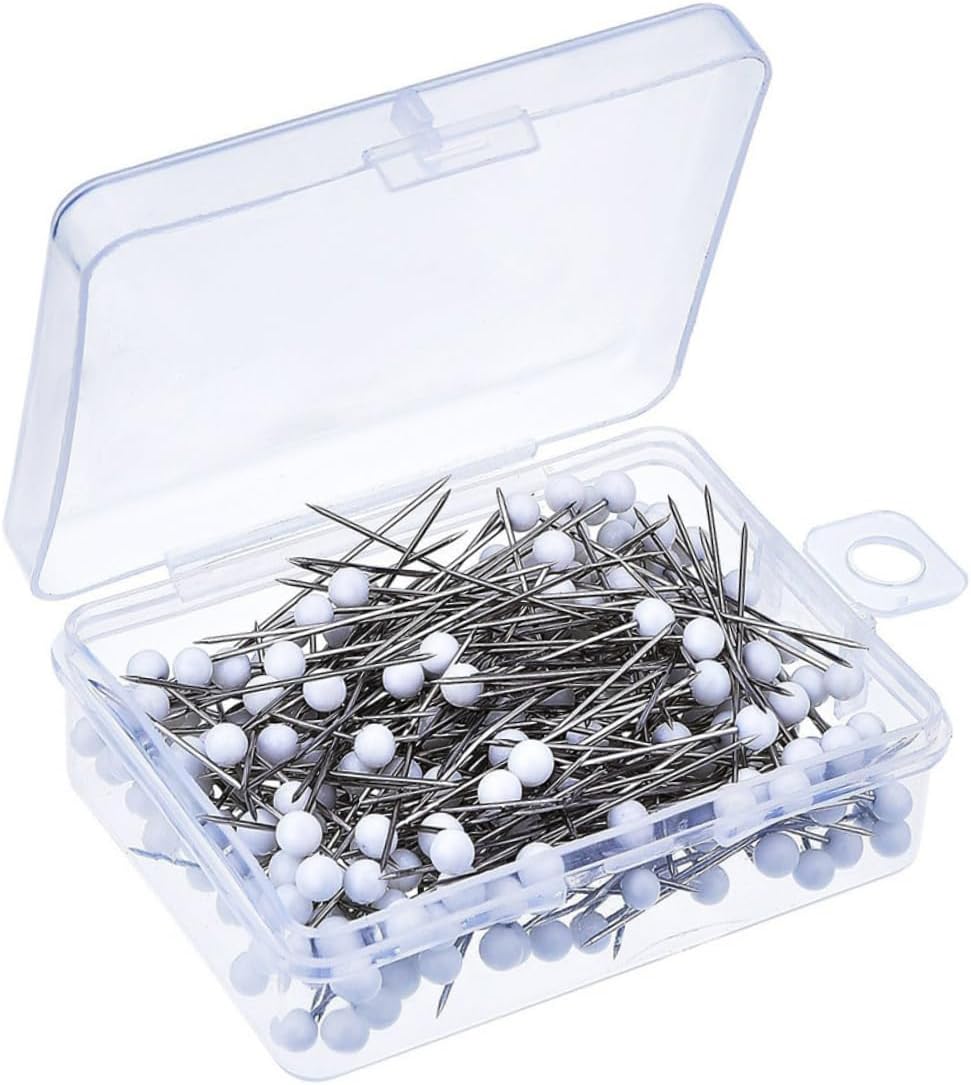 Colorful Glass Ball Head Pins 800pcs Metal Straight Pins for Jewelry Making