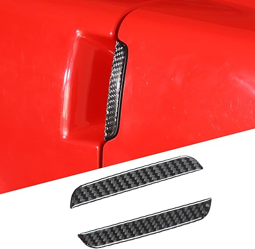 PIUGILH Protector de arañazos para manija de puerta exterior de automóvil, cubierta de fibra de carbono, película protectora antiarañazos,