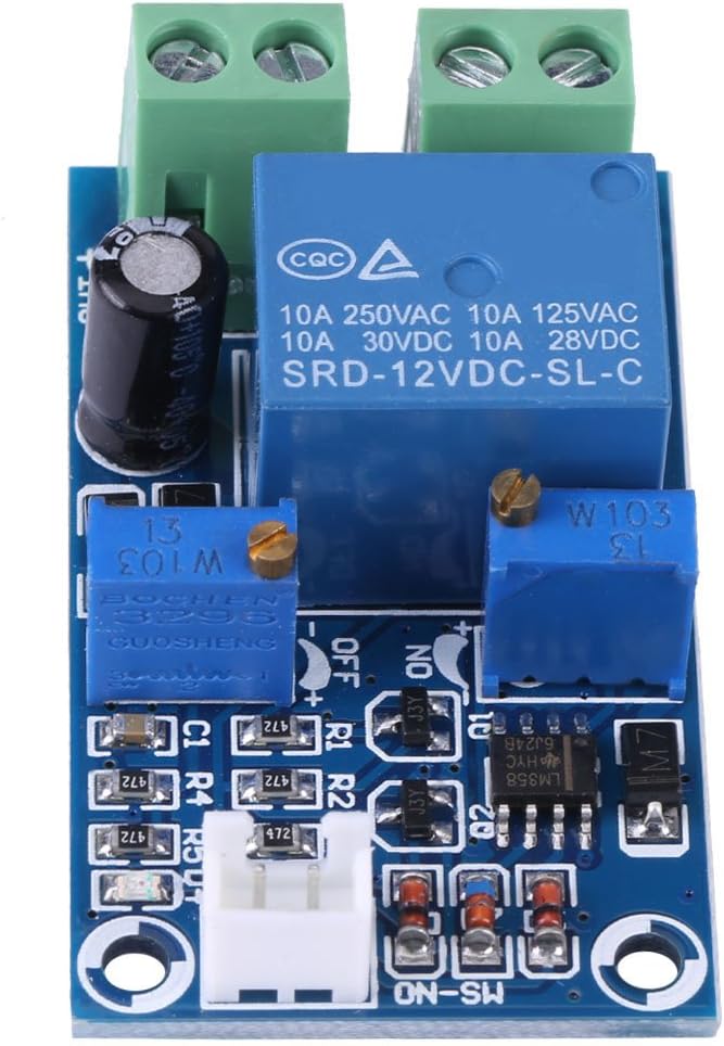 DC Voltage Relay Adjustable, Low Voltage Battery Board, Low Voltage Cut Off, 12v Battery Undervoltage Cut Off Automatic Recovery Controller Module