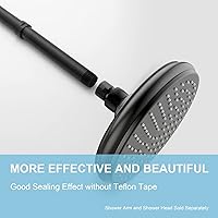 Vista 3 de OFFO Brazo de extensión de cabezal de ducha, extensión de brazo de ducha hecho de acero inoxidable 304, extensión de tubo de ducha de acero Negro