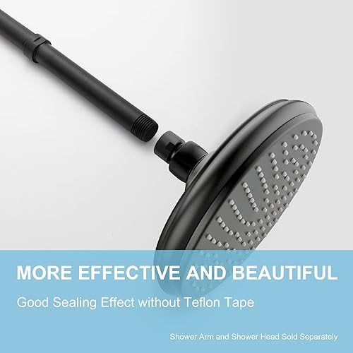 Miniatura 3 de OFFO Brazo de extensión de cabezal de ducha, extensión de brazo de ducha hecho de acero inoxidable 304, extensión de tubo de ducha de acero